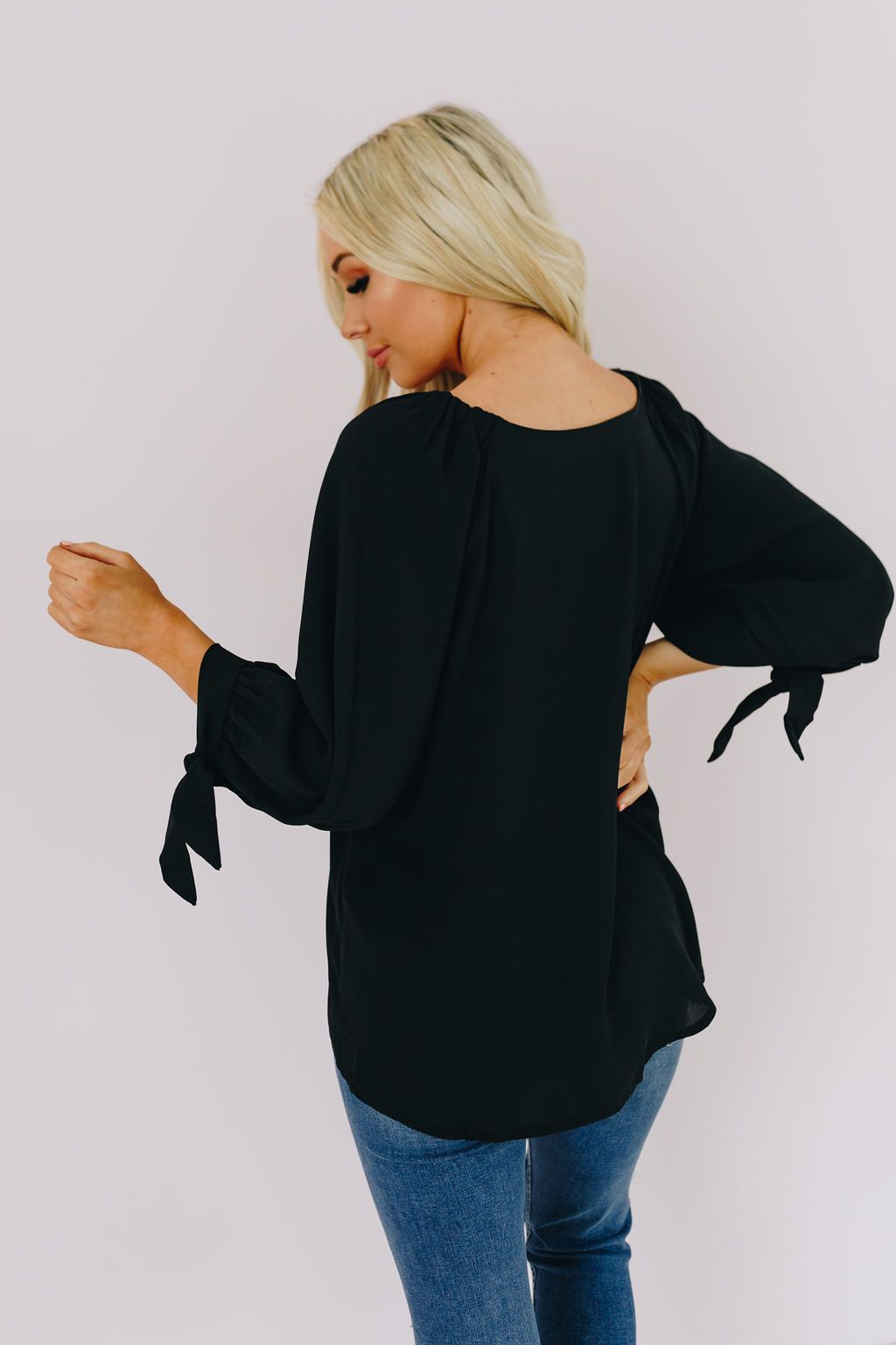 Cute as a Button Tie Detail Top