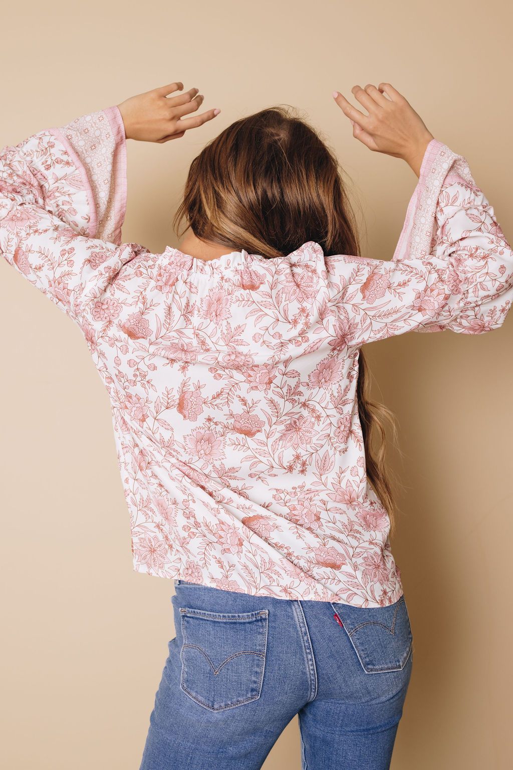 Nani Floral Flared Sleeve Top