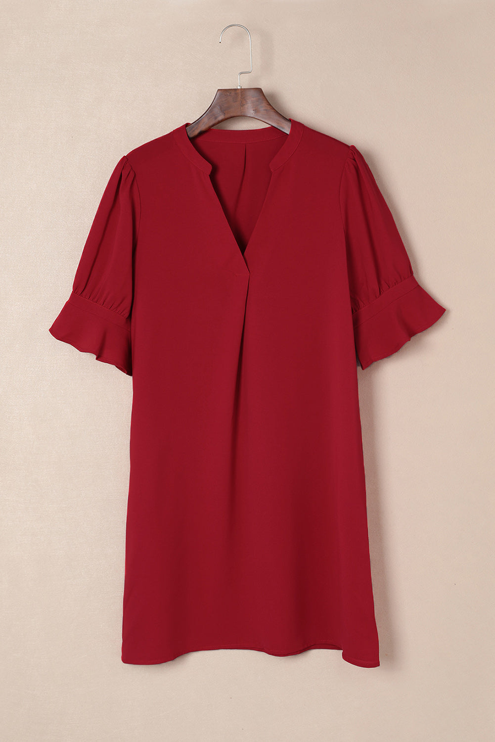 Lindy Ruffled Sleeve Dress