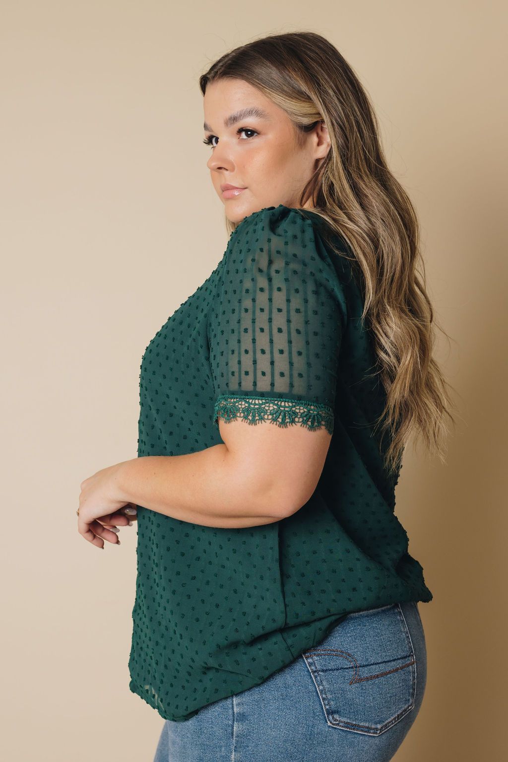 Plus Size - Flavia Lace Crochet Blouse
