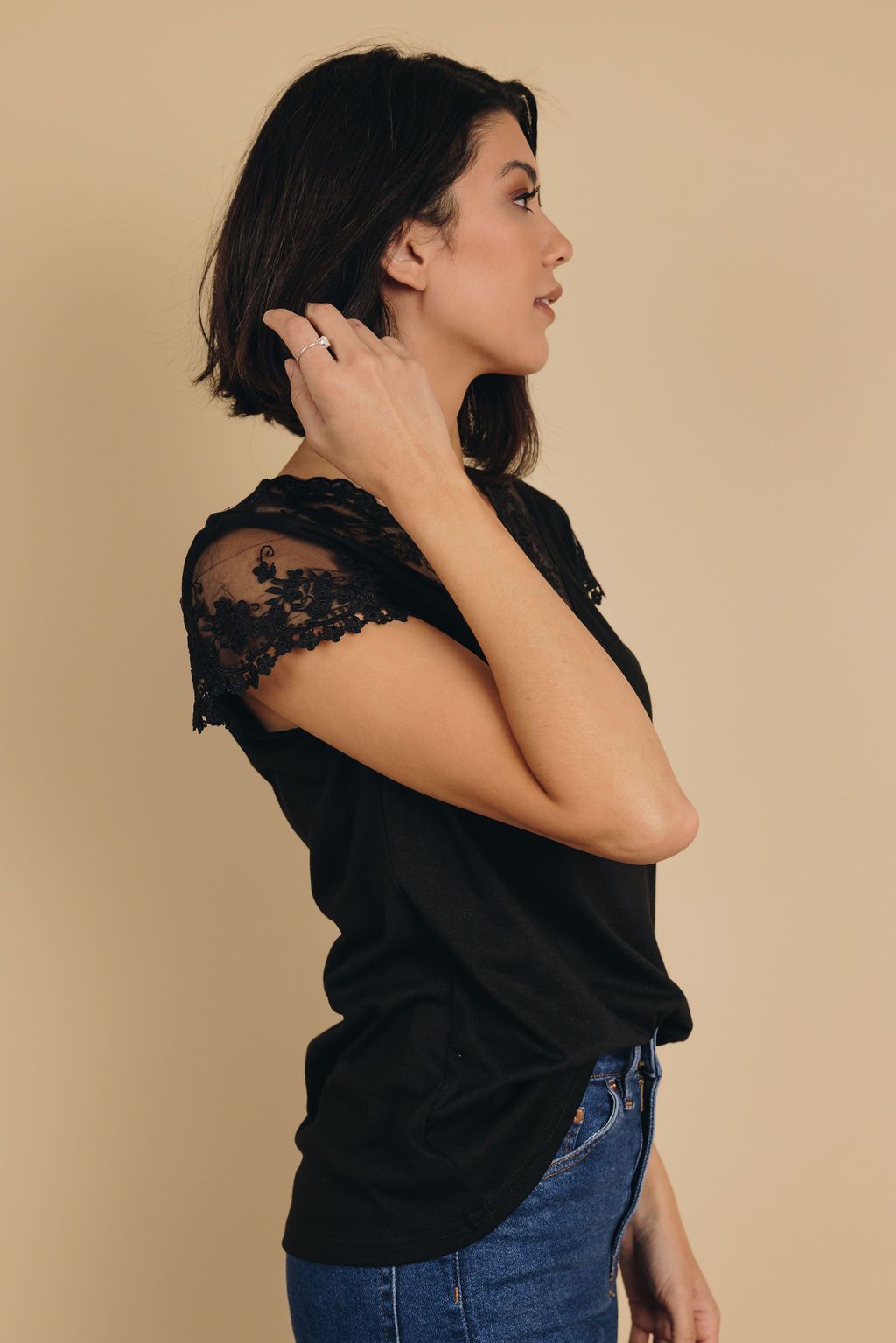 Kory Lace V Neck Top