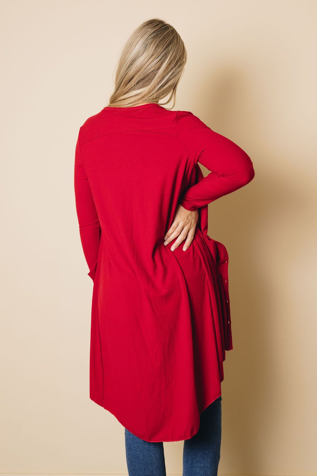 Easy Living High Low Ribbed Cardigan