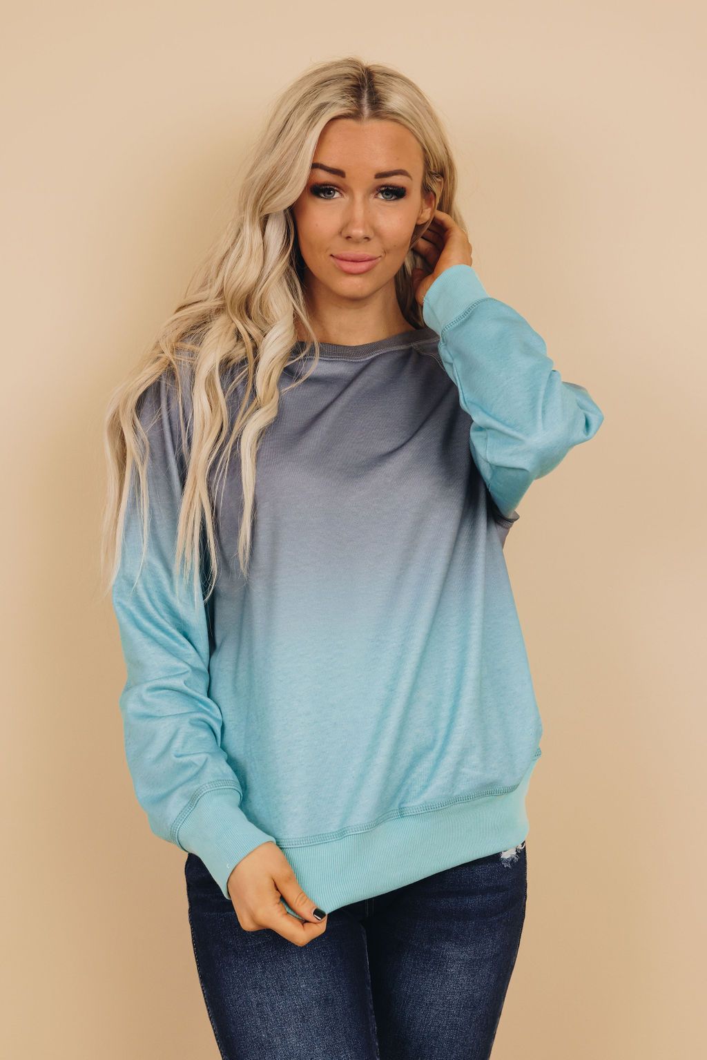 Not Over Yet Ombre Sweatshirt