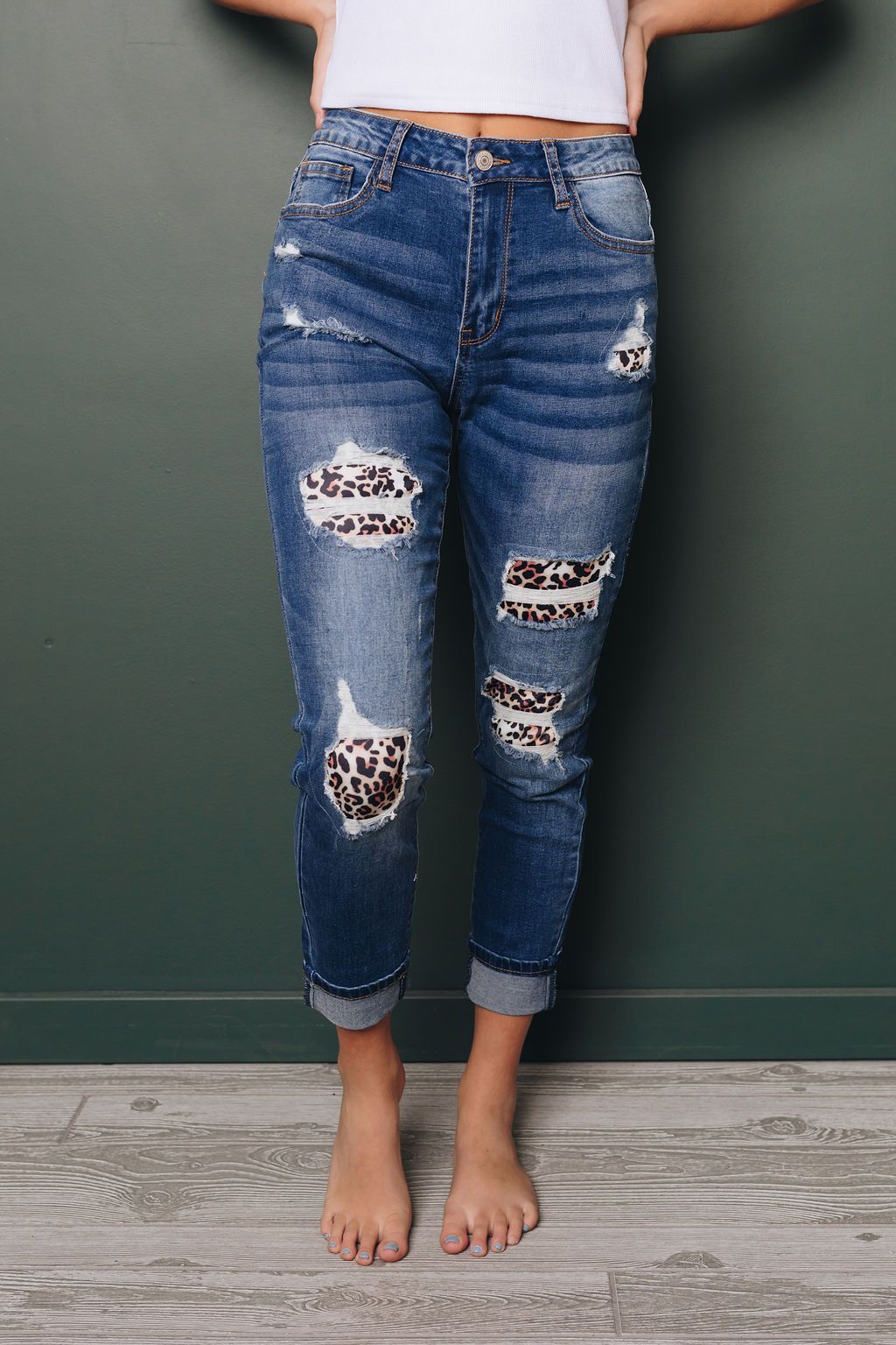 Bold New Me Patched Jeans