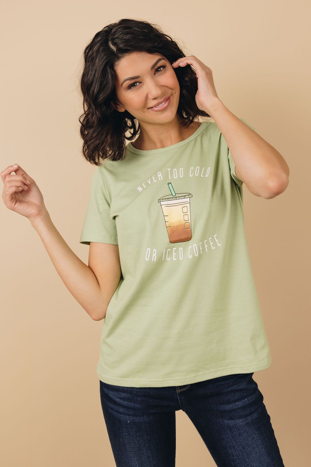 Never Too Cold For Iced Coffee Tee