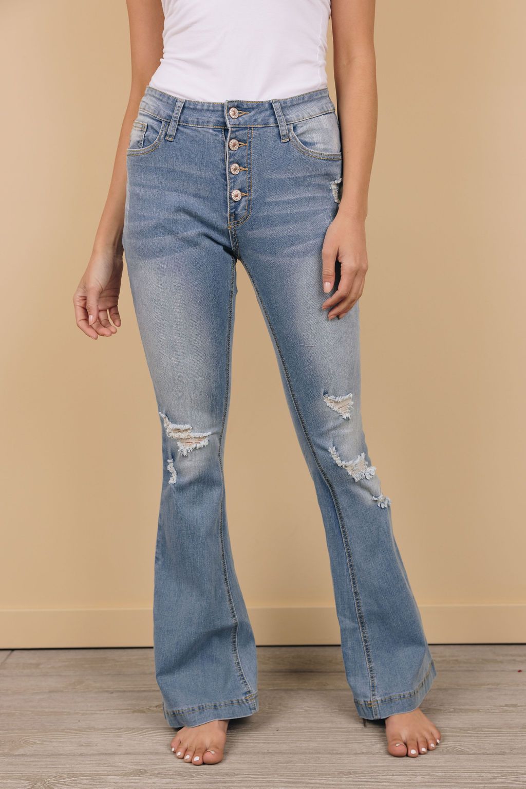 Elliot Mid Rise Flare Jeans