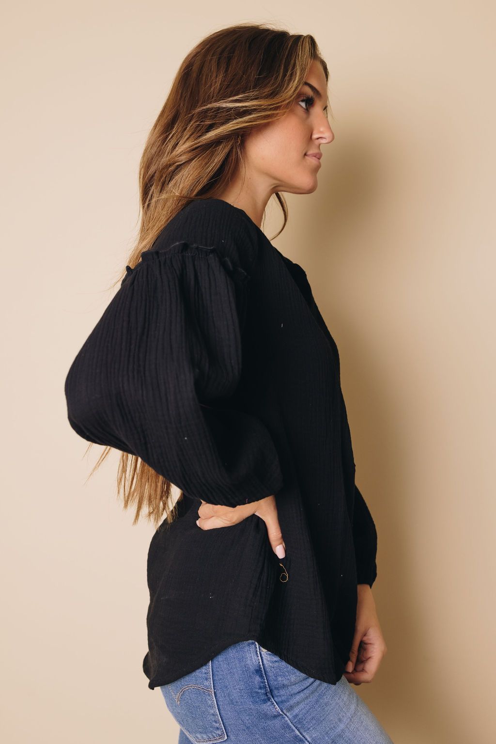 Fable Balloon Sleeve Top