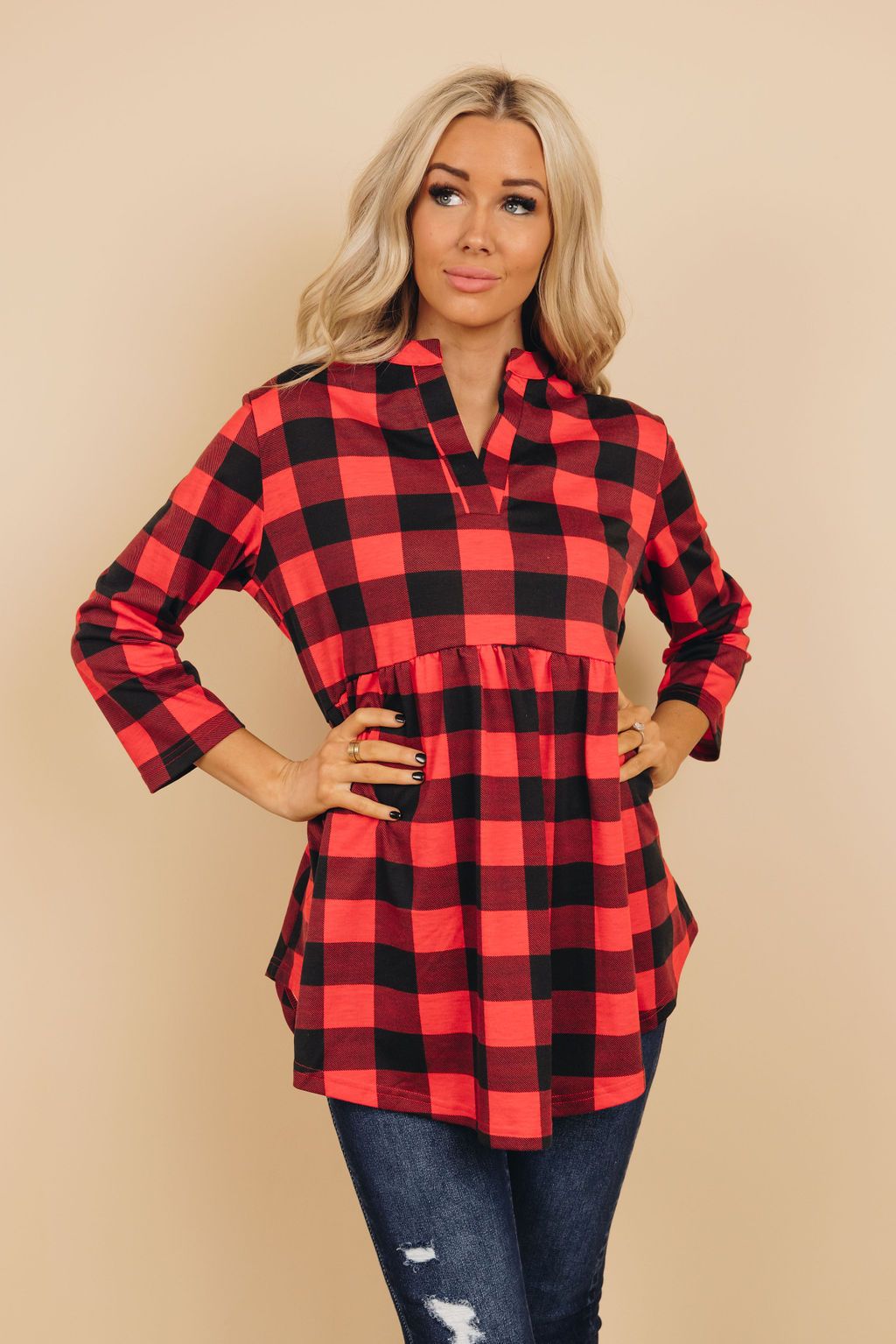 Extrovert Plaid Tunic