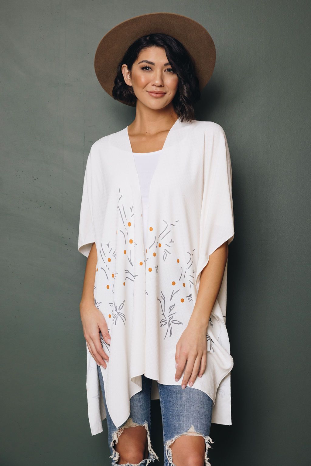 April Showers Floral Kimono