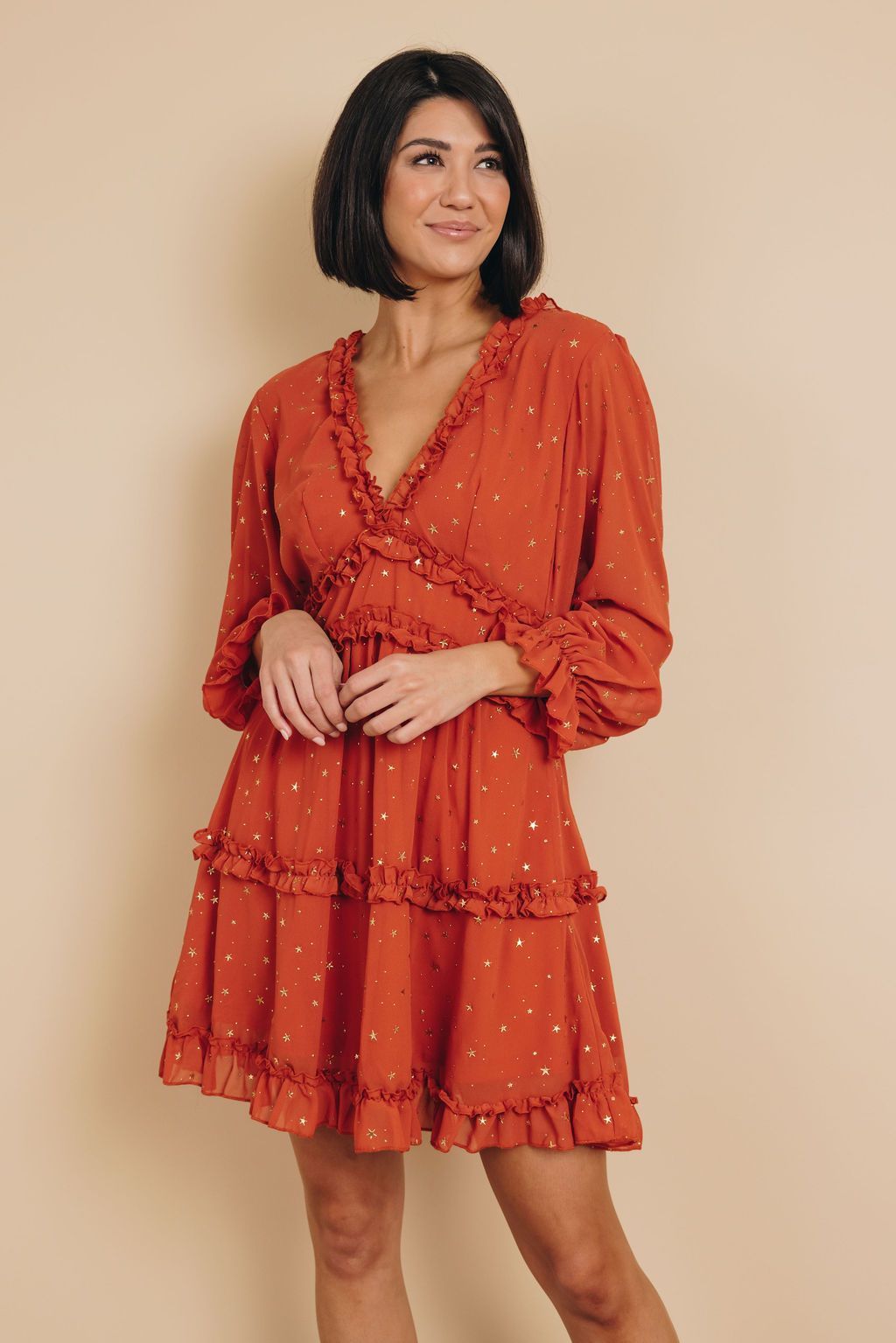 Shining Star Ruffle Dress