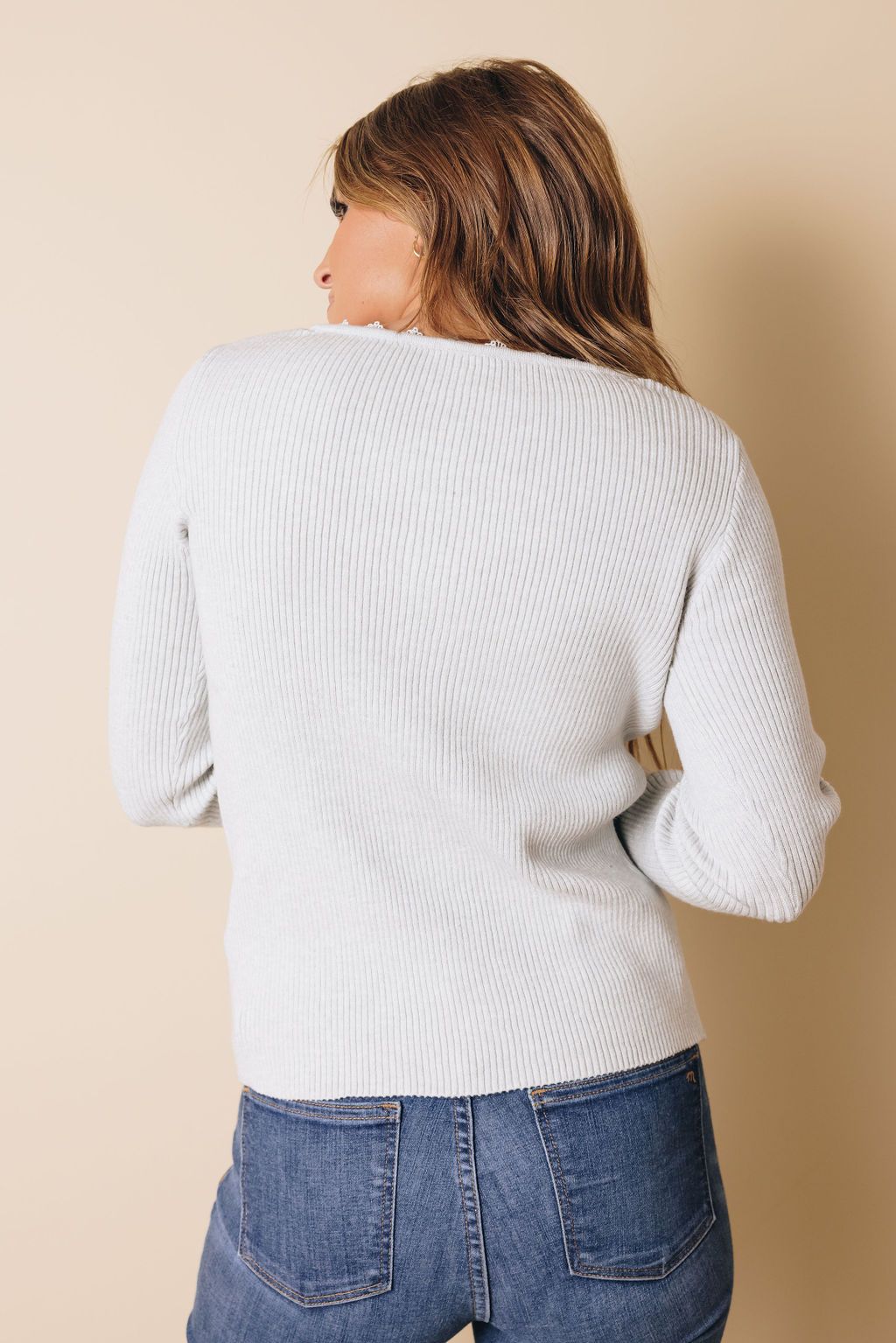 Amelia Buttoned Ribbed Top