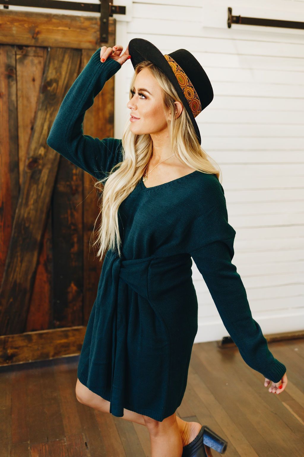 Love Lasts Tie Sweater Dress