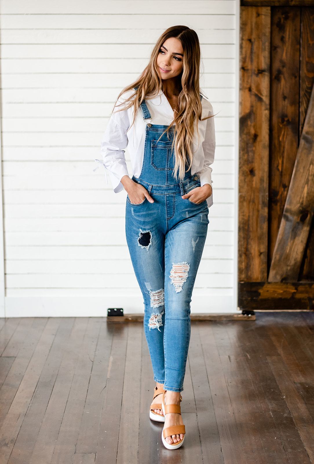 Milan Distressed Overalls