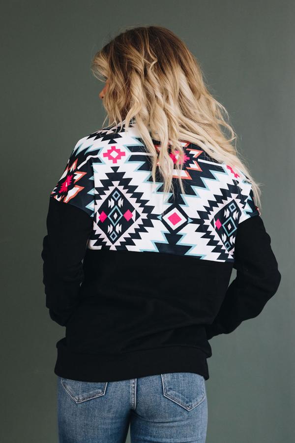 Shelby Tribal Print Sweatshirt