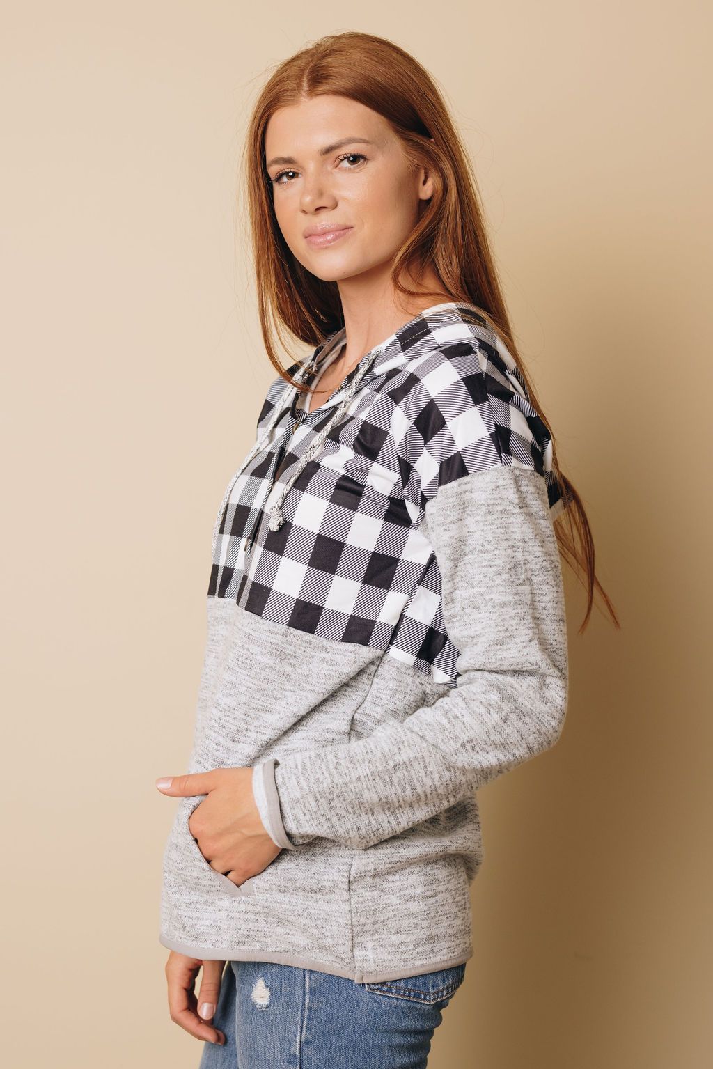 Switch Up Plaid Hoodie