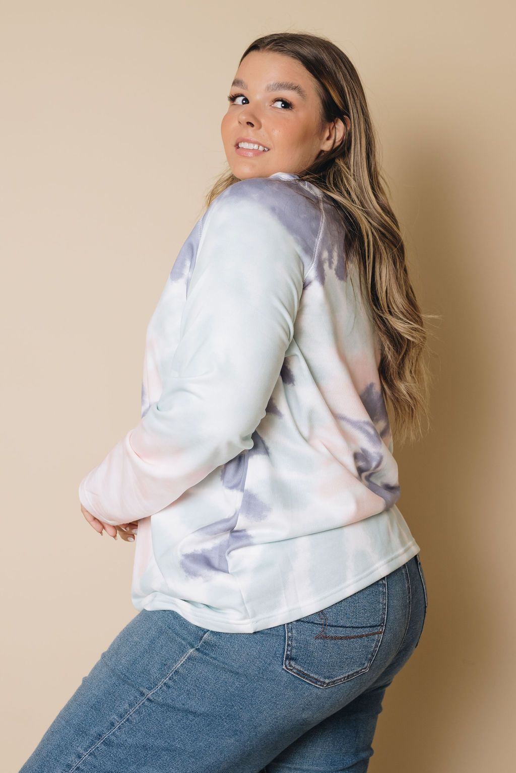 Plus Size - Jace Raglan Tie-Dye Top