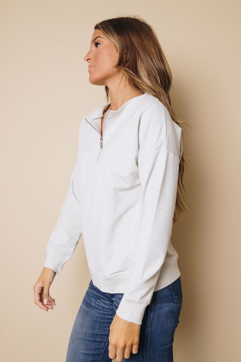 Tracey Half Zip Sweatshirt