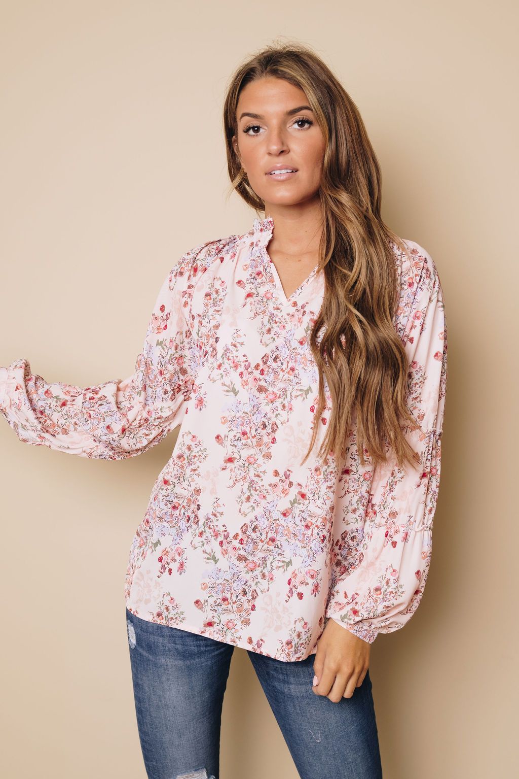 Hadid Floral Print Blouse