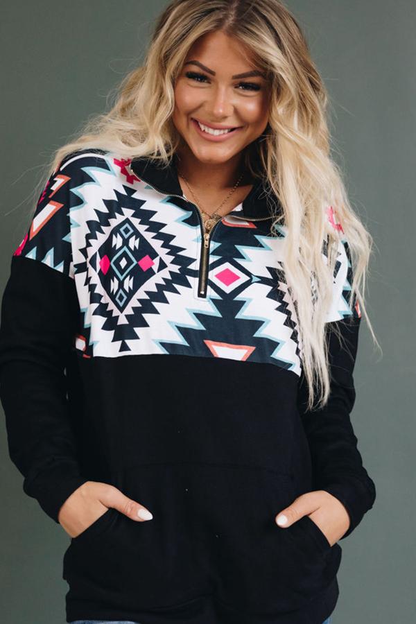 Shelby Tribal Print Sweatshirt