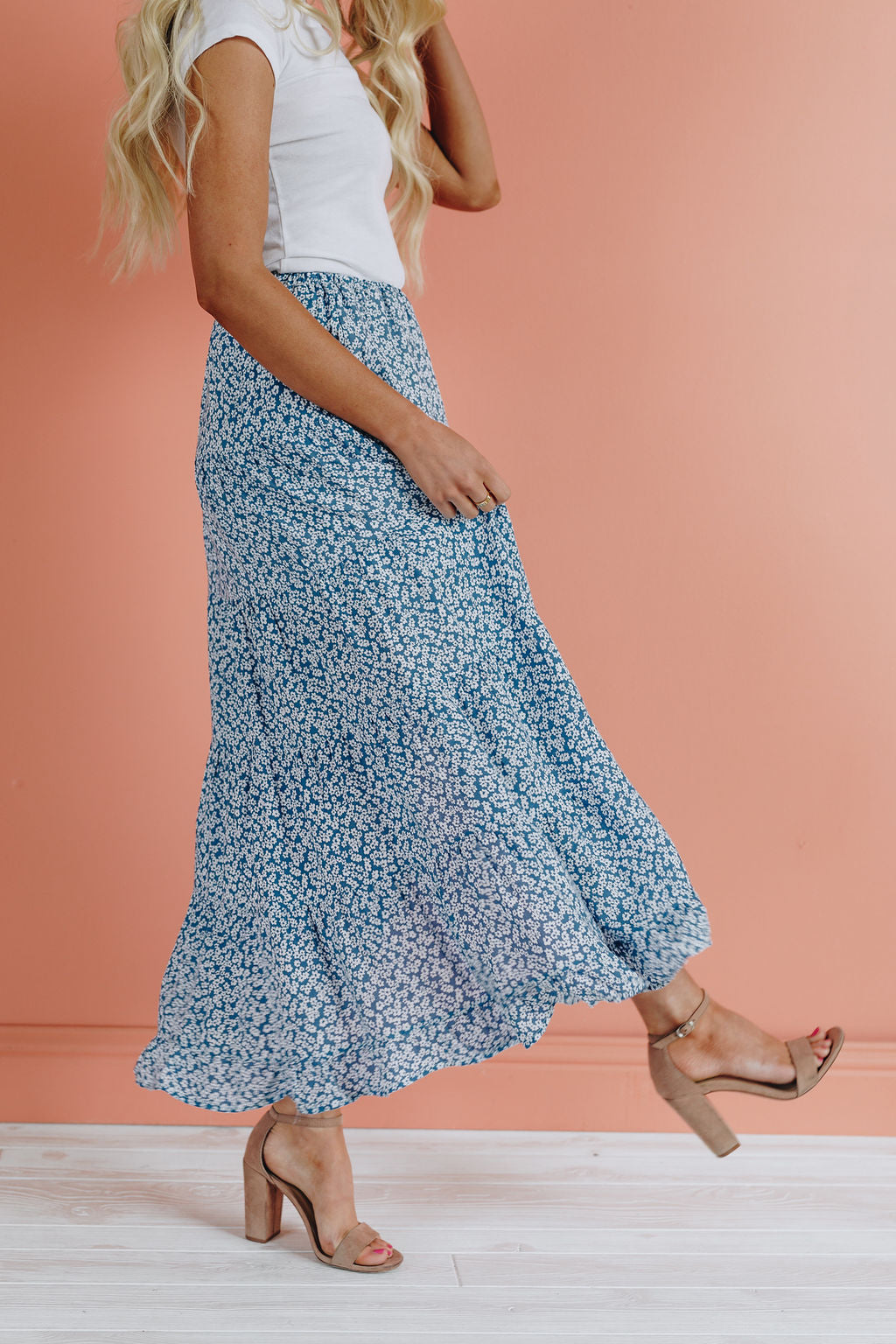 Woods Cross Ruffle Maxi Skirt