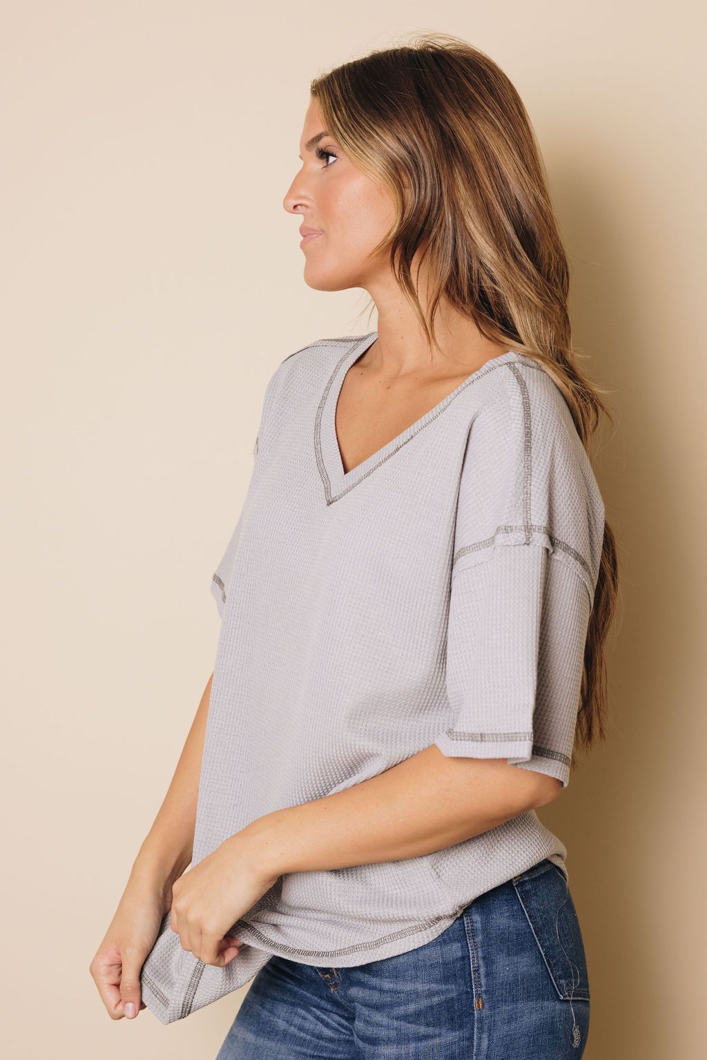 Workin' Myself Waffle Knit Tee