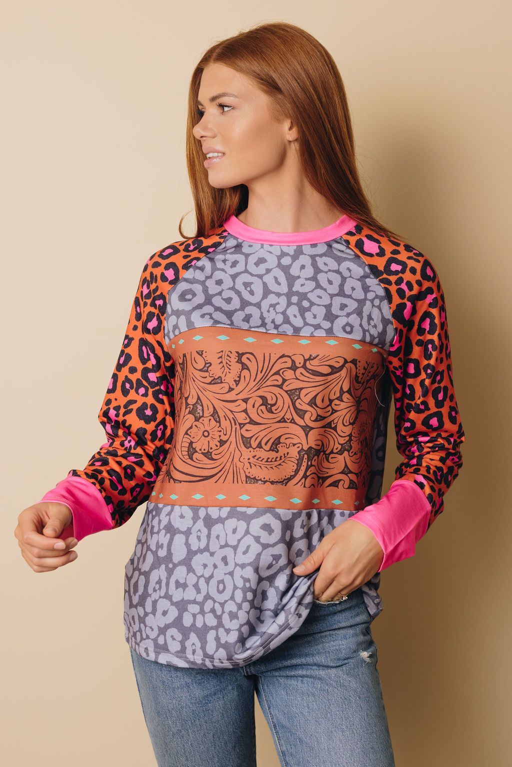 Western Tribal Long Sleeves Top