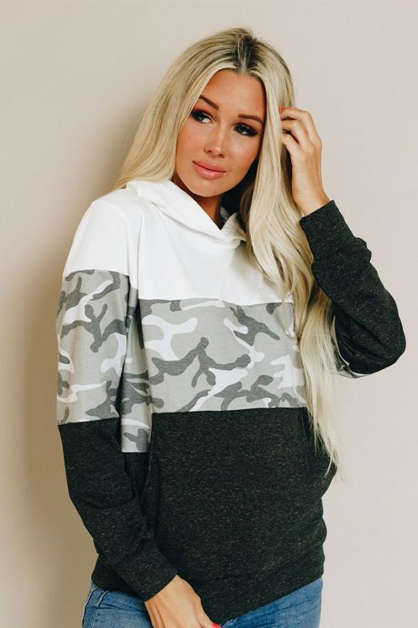 Blend Right In Blocked Hoodie