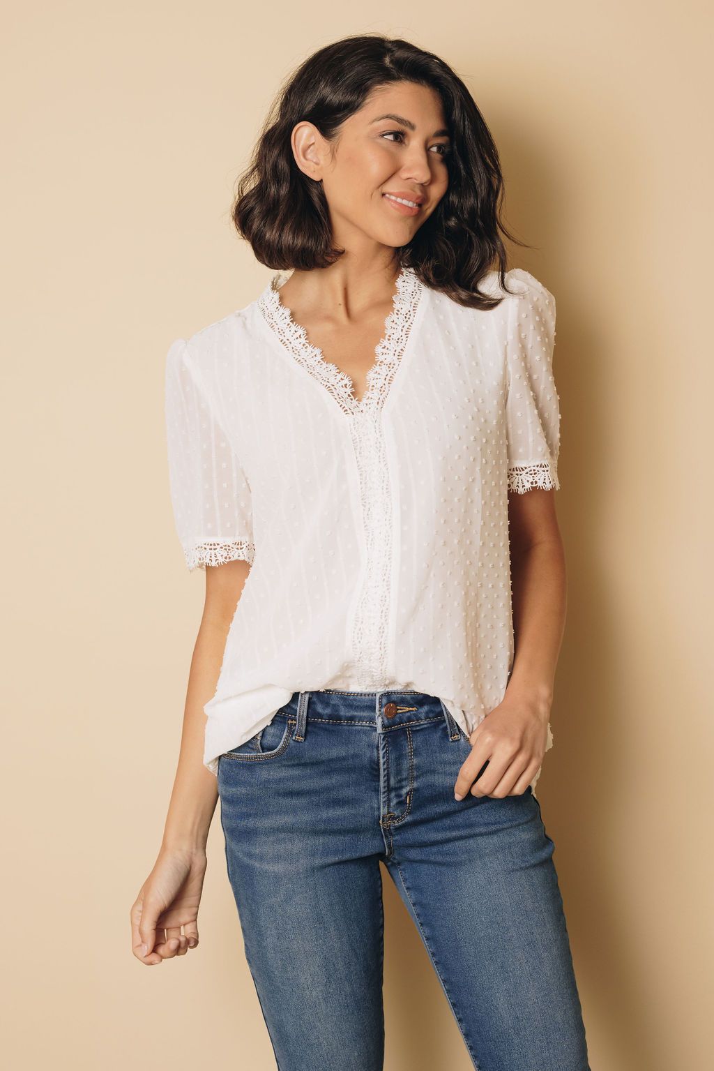 Ponte Swiss Dot Blouse