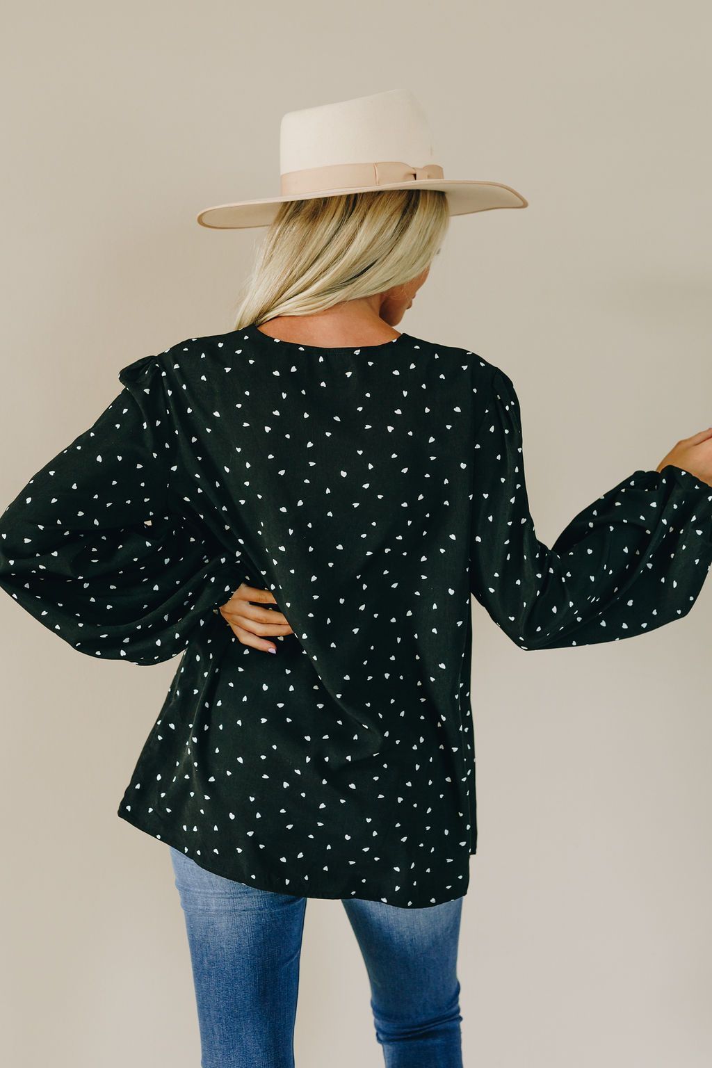 Love You Boo Balloon Sleeve Top