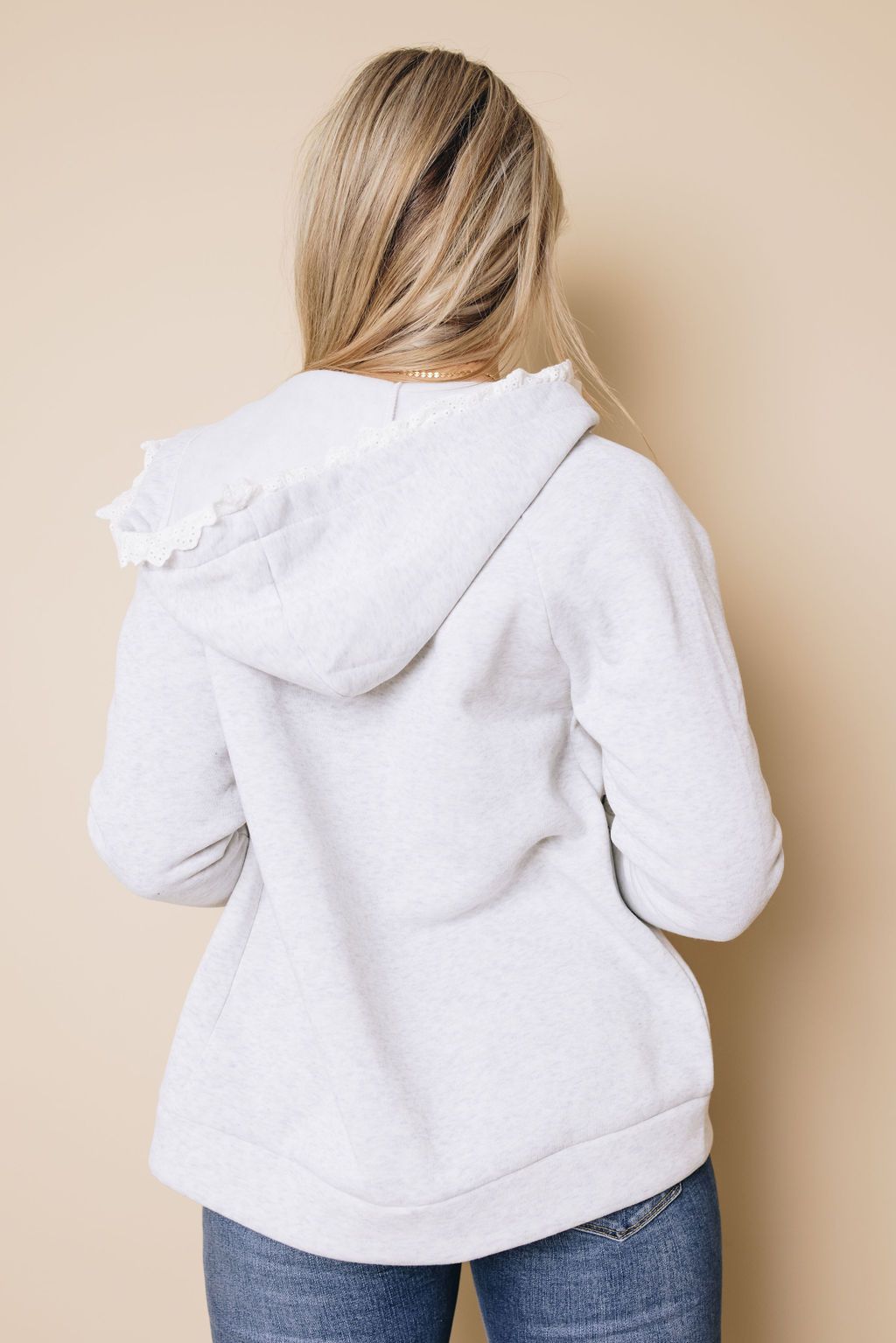 Ember Lace Trim Coat