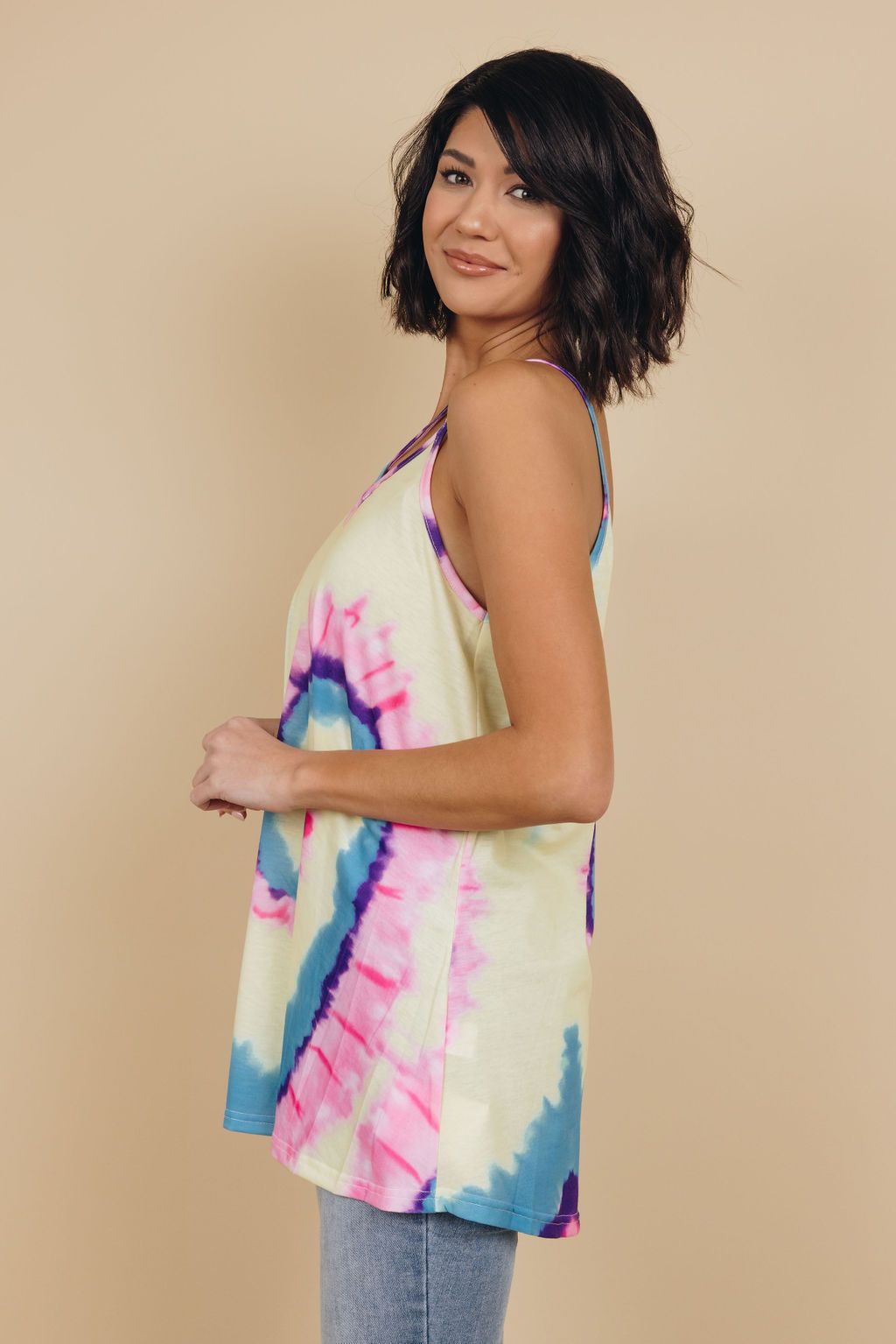 Dye Happy Cross Neck Tank