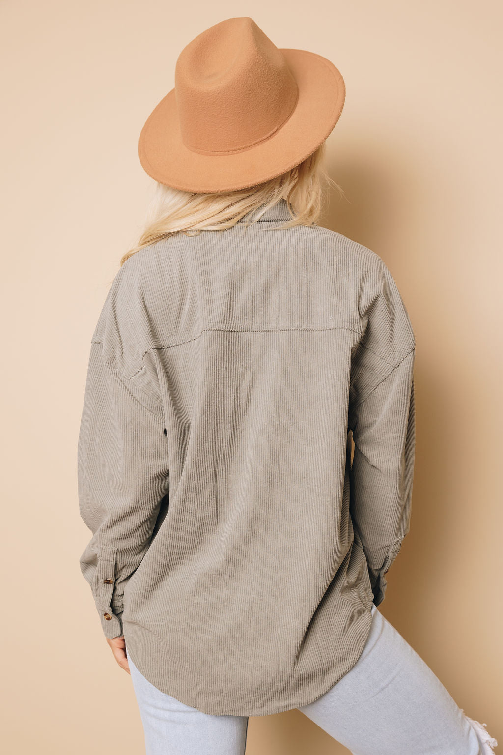 Hippen Corduroy Button Down Top