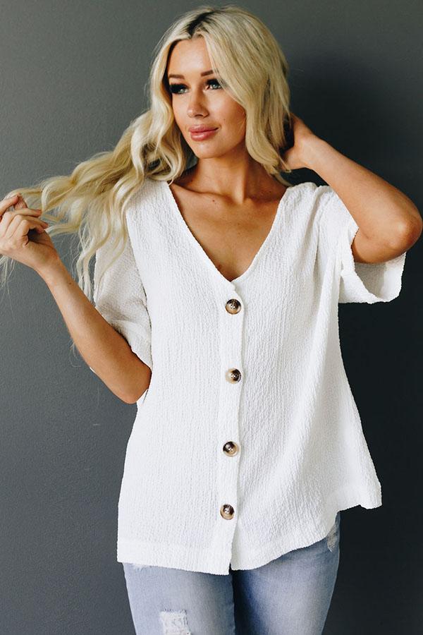 Soak Up The Sun Button Top