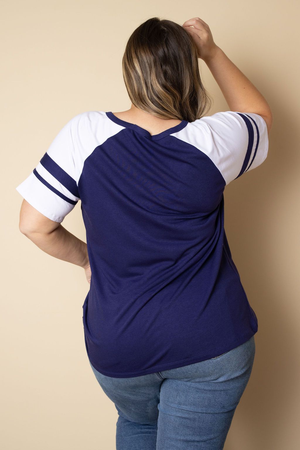 Plus Size - Bailey Crisscross Neck Tee