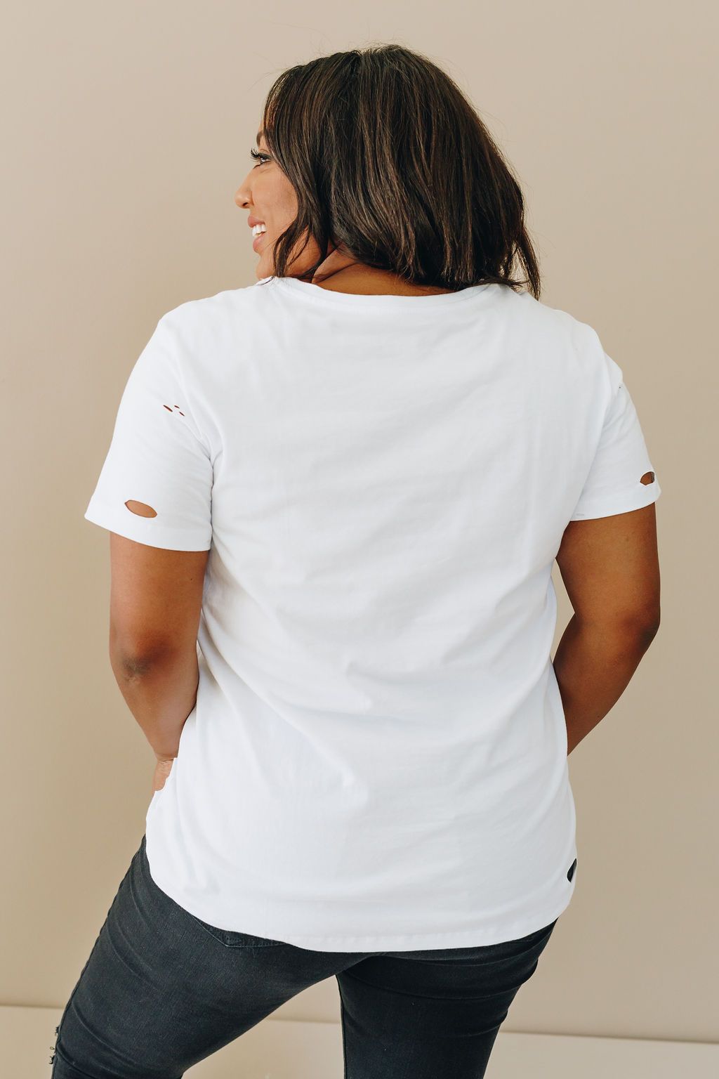 Cassie Distressed Tee