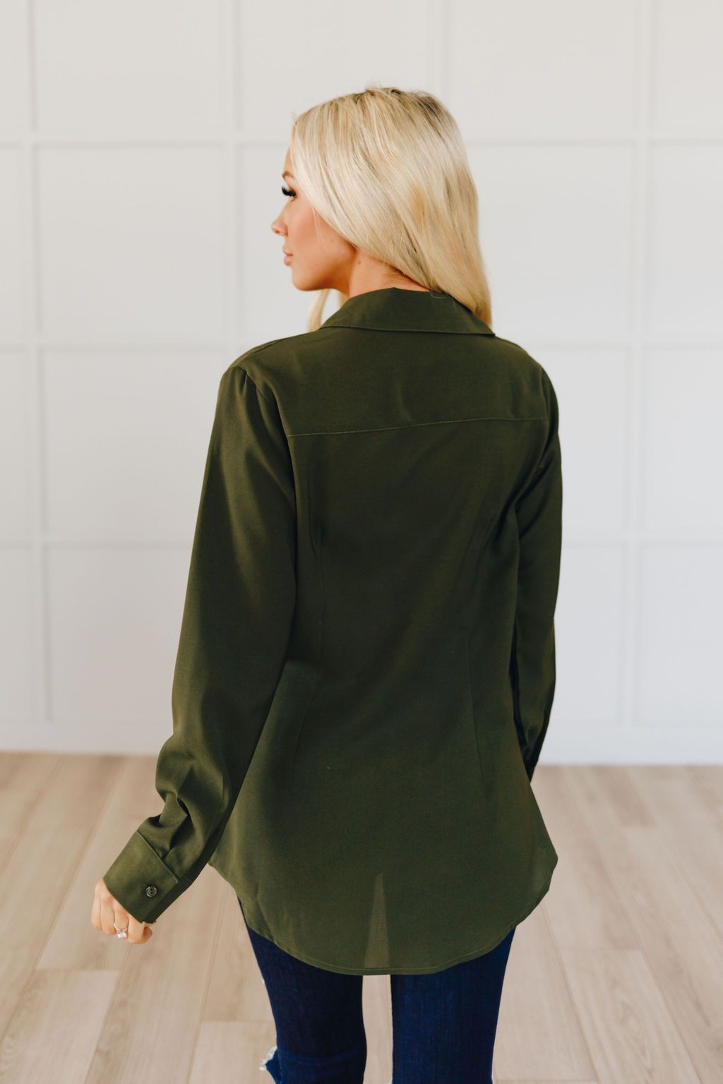 Over It Twisted Long Sleeve Blouse