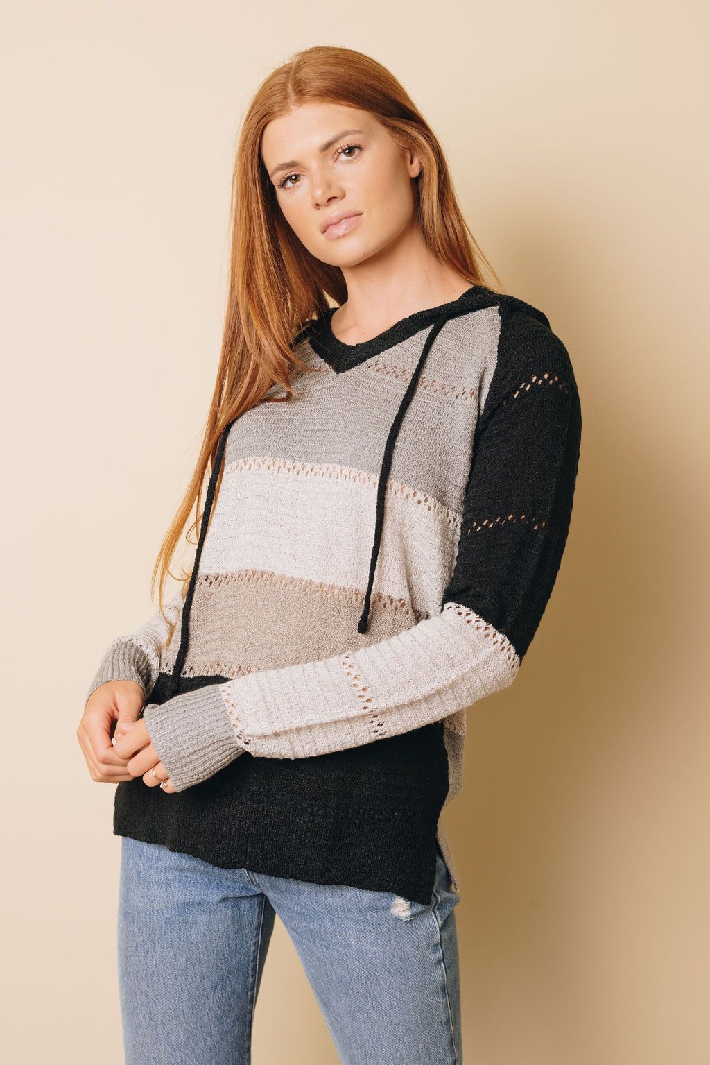 Beach Bonfire Knitted Hoodie