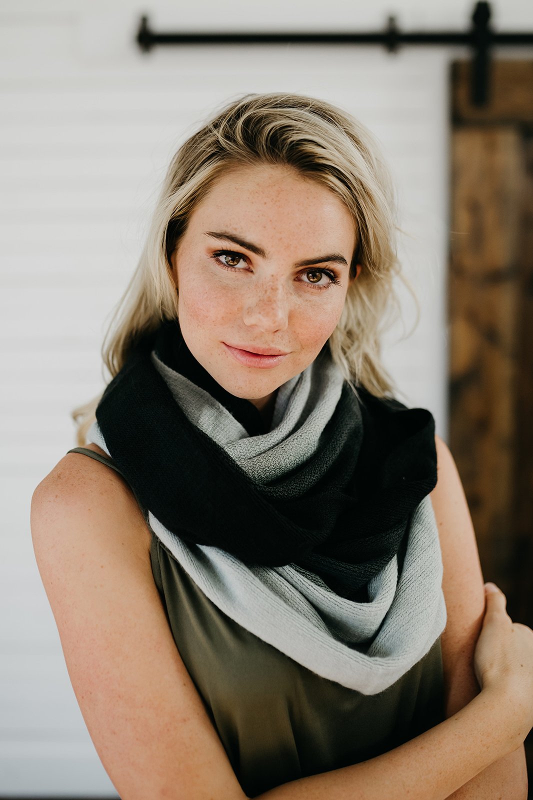 Color Block  Infinity Scarf