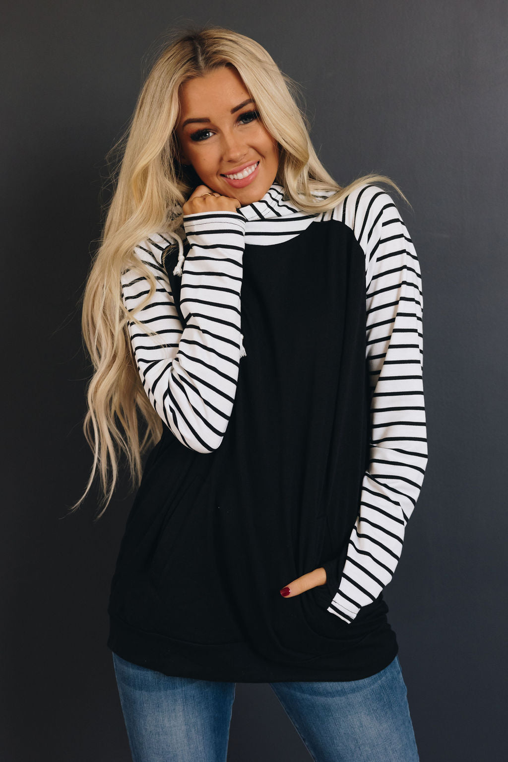 Clemons Double Hooded Patterned Hoodie