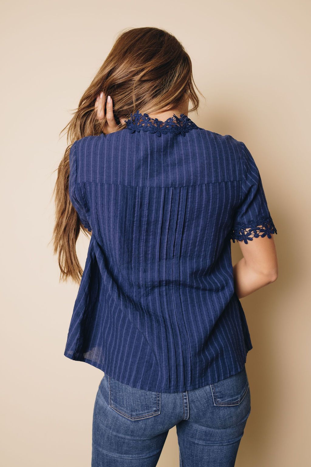 Higgins Lace Short Sleeve Top