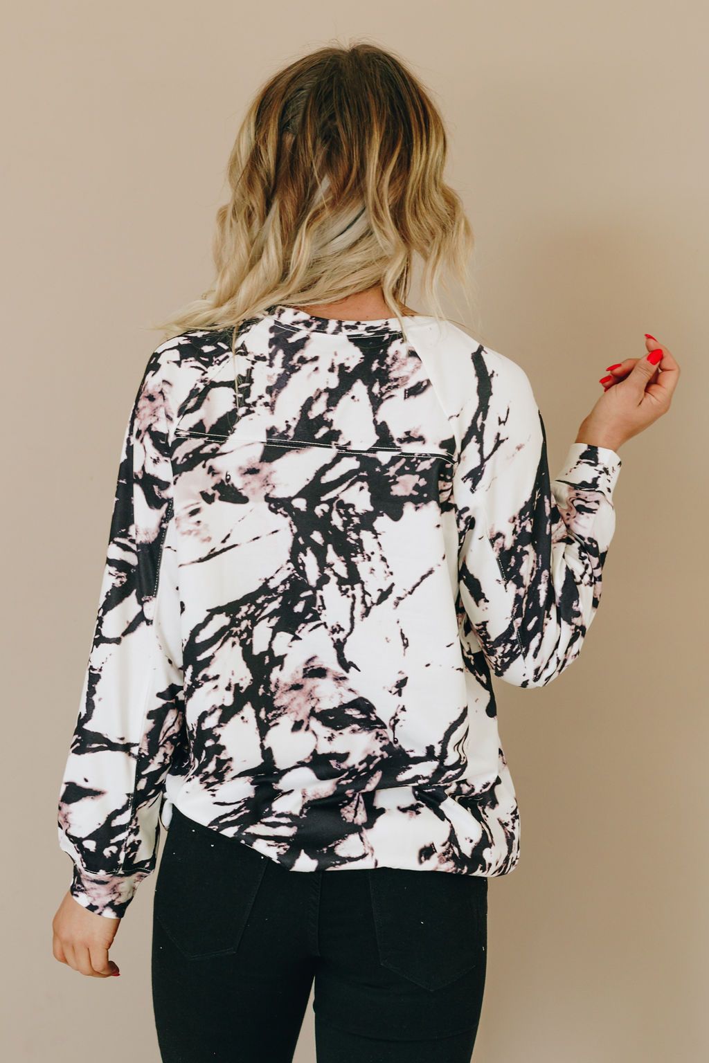 Sadie Marble Print Sweatshirt