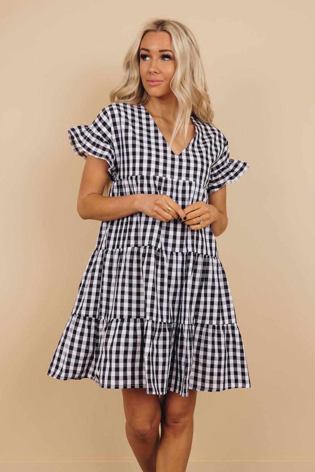Acure Plaid Swing Dress
