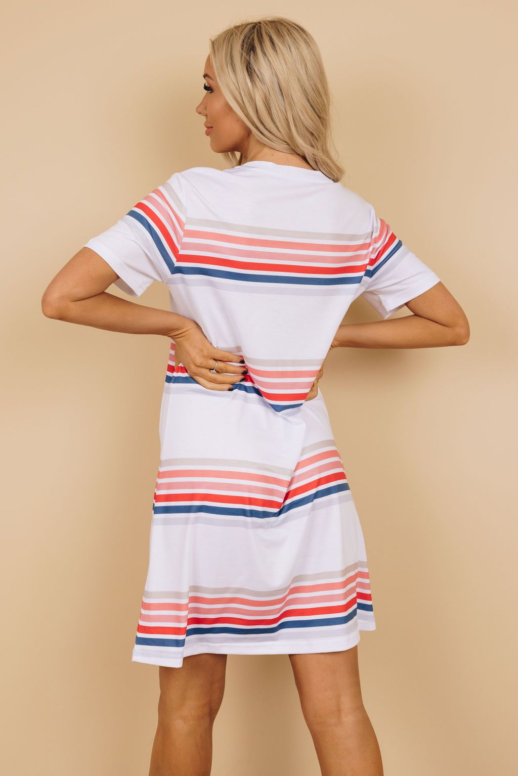 Wade Striped T-Shirt Dress