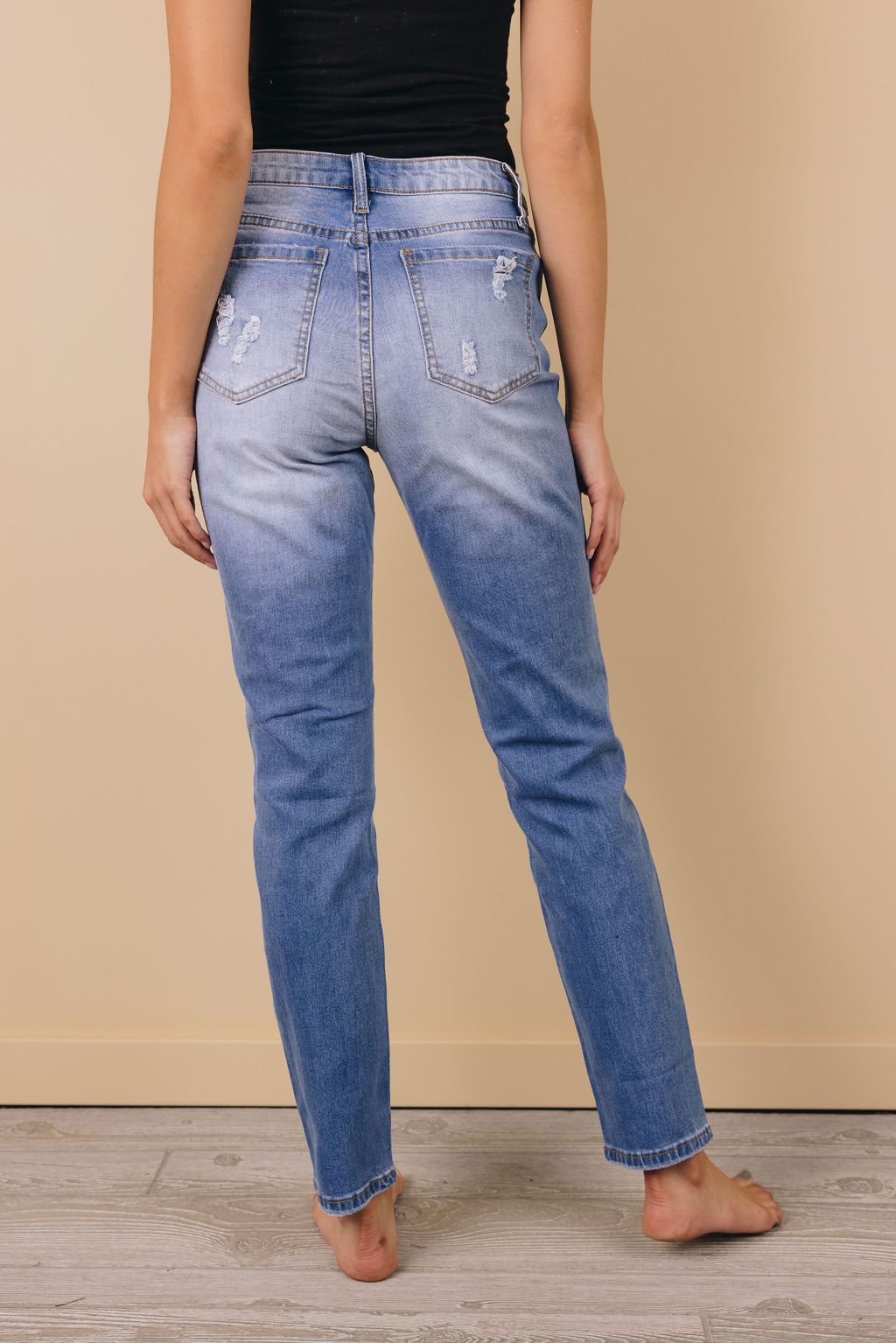 Everlasting Ripped Leopard Jeans