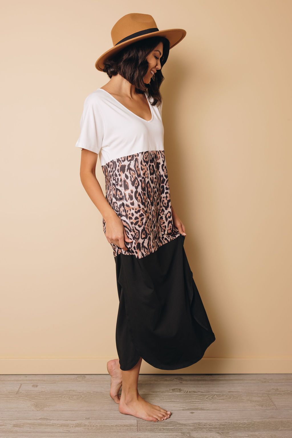 Luka Leopard Color Block Maxi