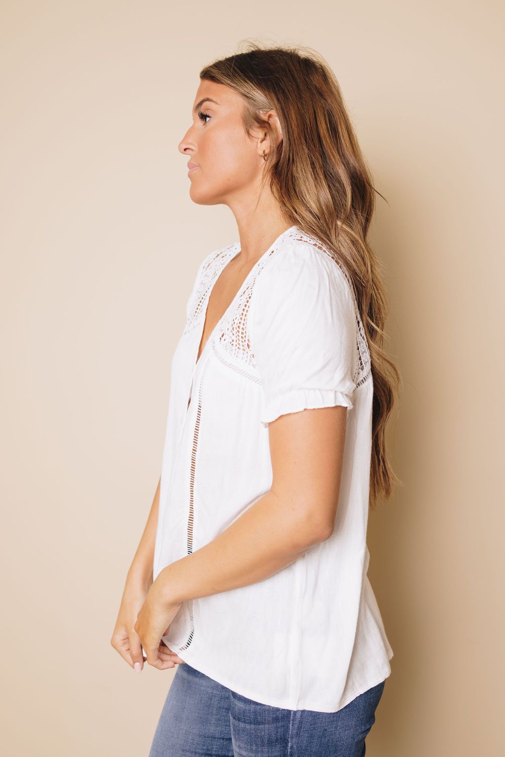 Darion Lace Crochet Shirt