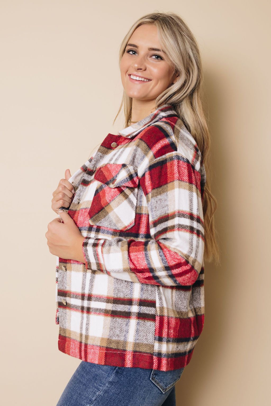 Harvey Plaid Button Up Top