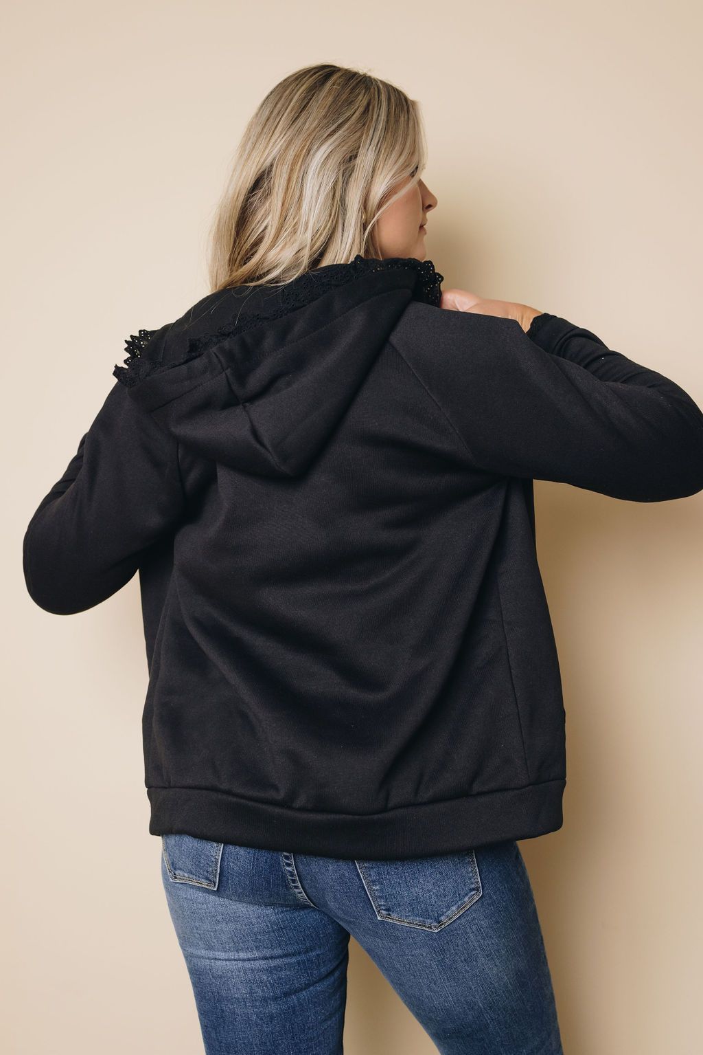 Ember Lace Trim Coat