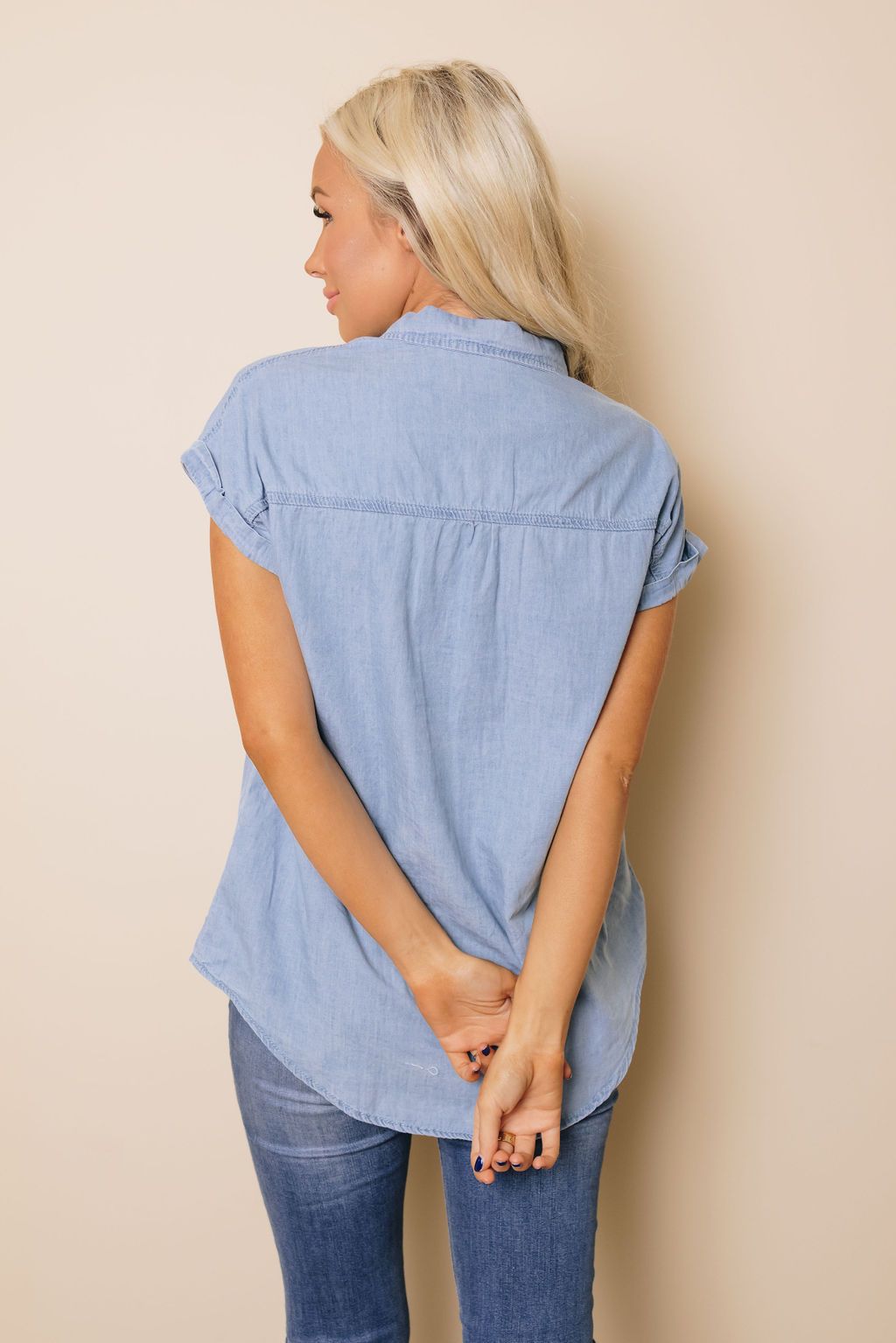 Rowena Buttoned Denim Shirt