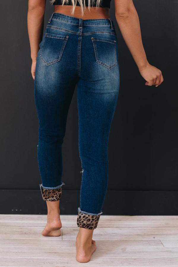 Oaks Leopard Patch Skinnies